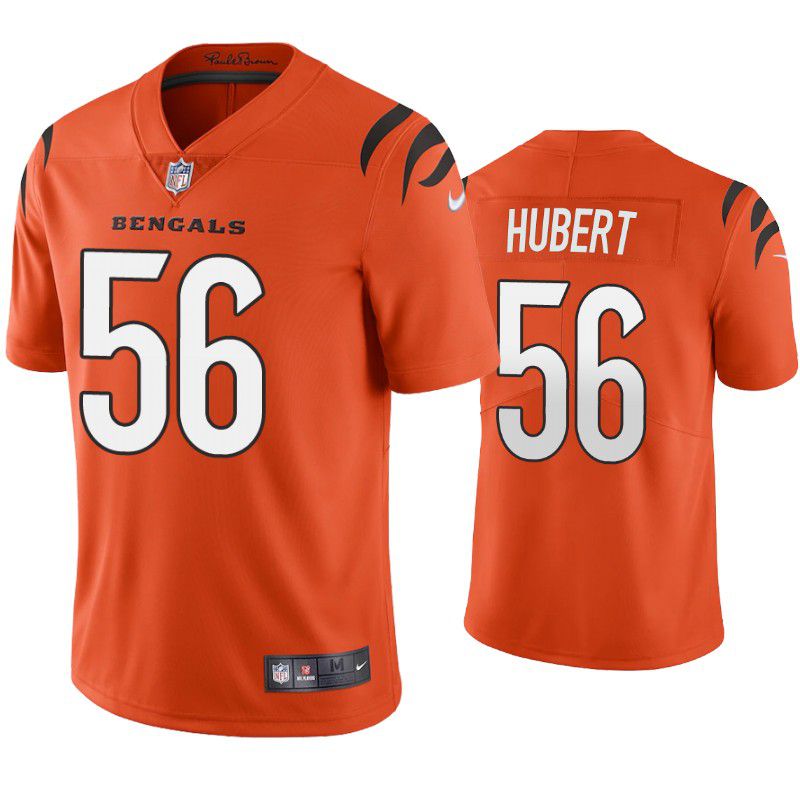 Men Cincinnati Bengals 56 Wyatt Hubert Nike Orange Game NFL Jersey